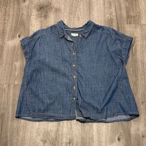 Pilcro Blue Denim Blouse
